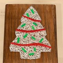 Little Debbie Christmas Tree String Art