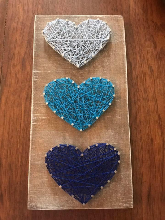Heart Trio String Art