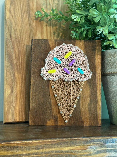 Ice Cream Cone String Art