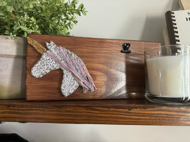 Unicorn Frame String Art