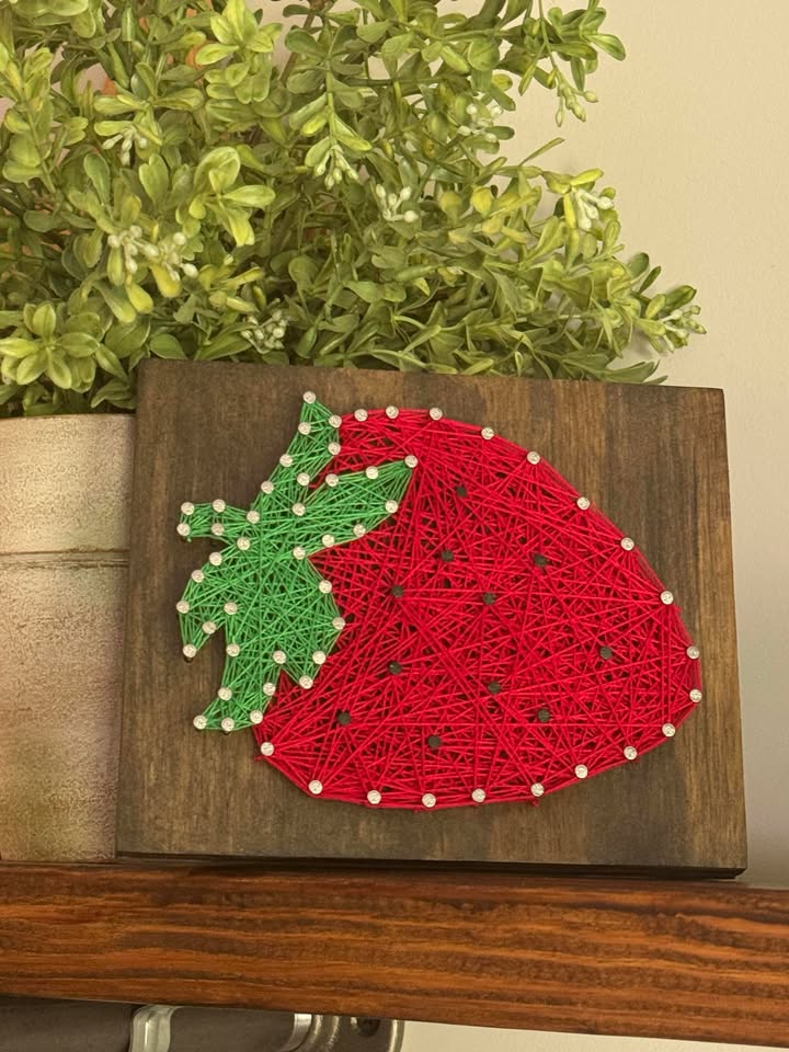 Strawberry String Art